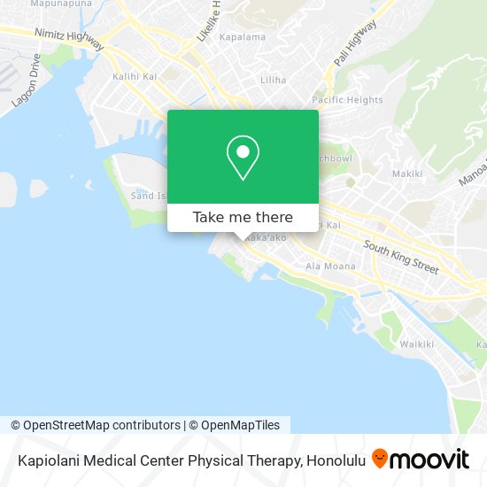Mapa de Kapiolani Medical Center Physical Therapy