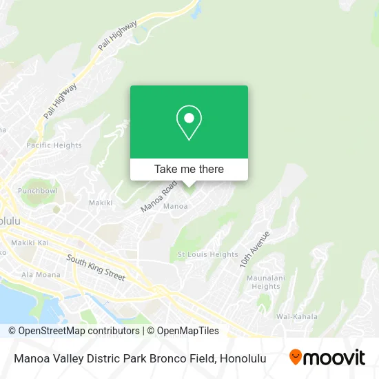 Manoa Valley Distric Park Bronco Field map