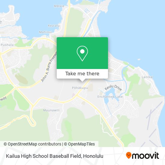 Kailua High School Baseball Field map