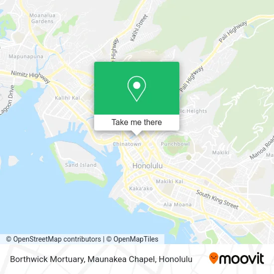 Borthwick Mortuary, Maunakea Chapel map