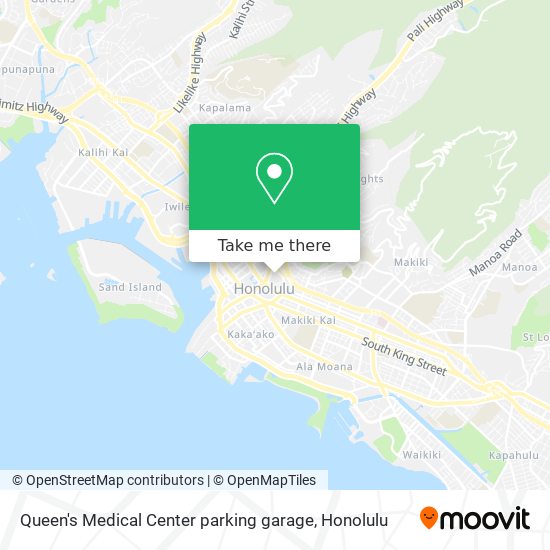Queen's Medical Center parking garage map