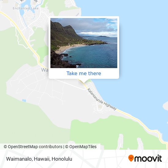 Mapa de Waimanalo, Hawaii