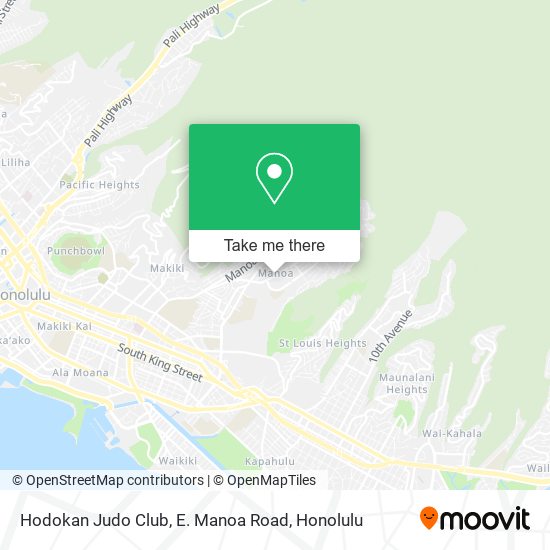 Mapa de Hodokan Judo Club, E. Manoa Road