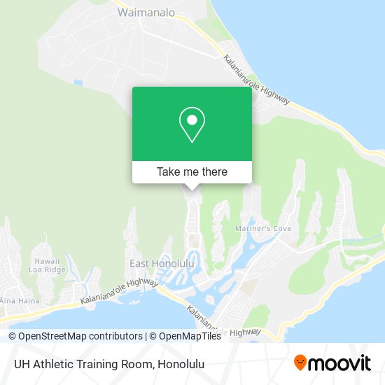 UH Athletic Training Room map