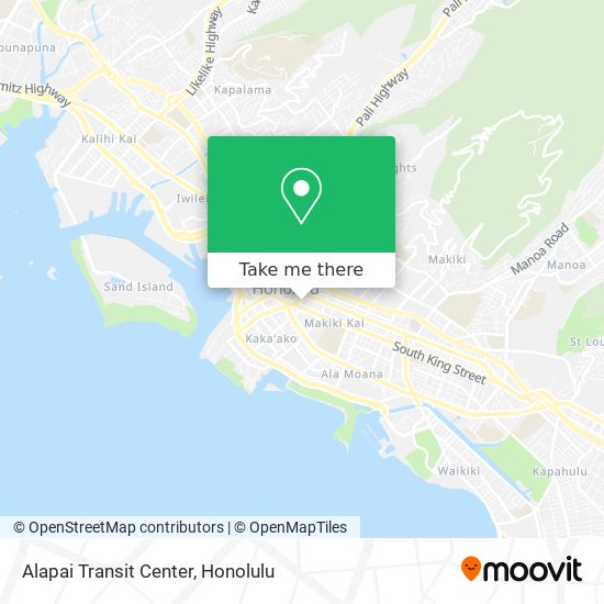 Mapa de Alapai Transit Center