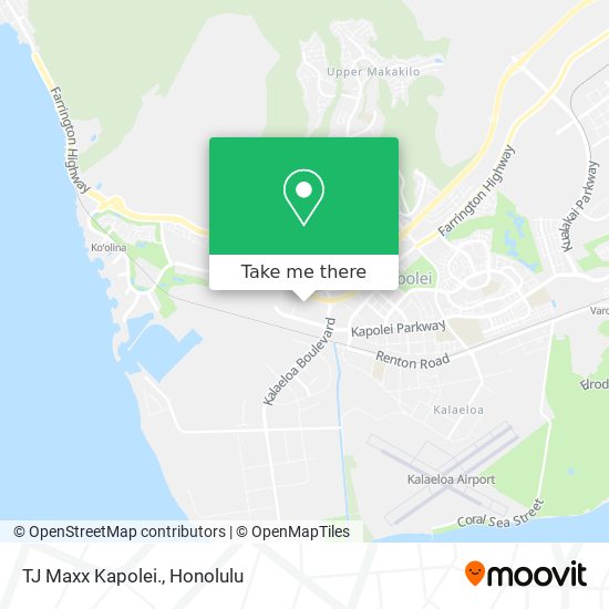 TJ Maxx Kapolei. map