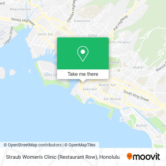 Mapa de Straub Women's Clinic (Restaurant Row)