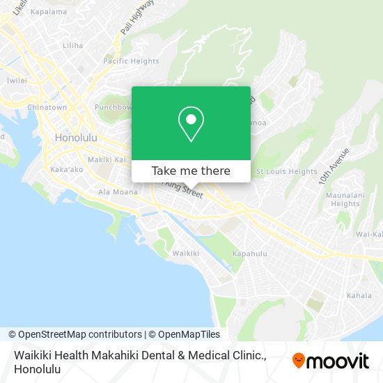 Mapa de Waikiki Health Makahiki Dental & Medical Clinic.