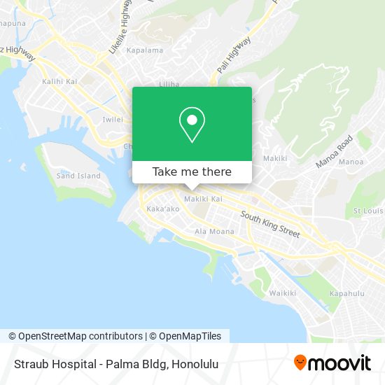 Straub Hospital - Palma Bldg map