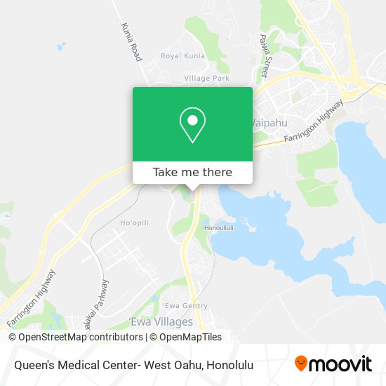 Mapa de Queen's Medical Center- West Oahu
