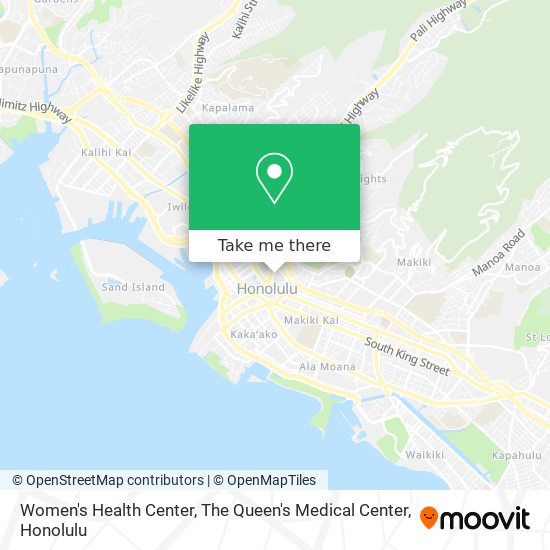 Women's Health Center, The Queen's Medical Center map