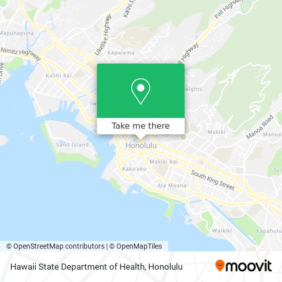 Hawaii State Department of Health map