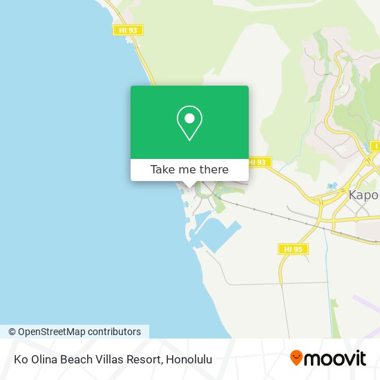 Mapa de Ko Olina Beach Villas Resort