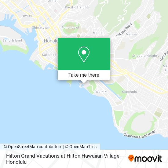 Hilton Grand Vacations at Hilton Hawaiian Village map