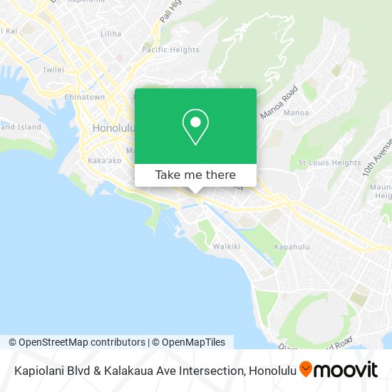 Kapiolani Blvd & Kalakaua Ave Intersection map