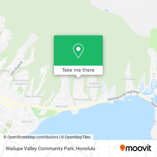 Wailupe Valley Community Park map