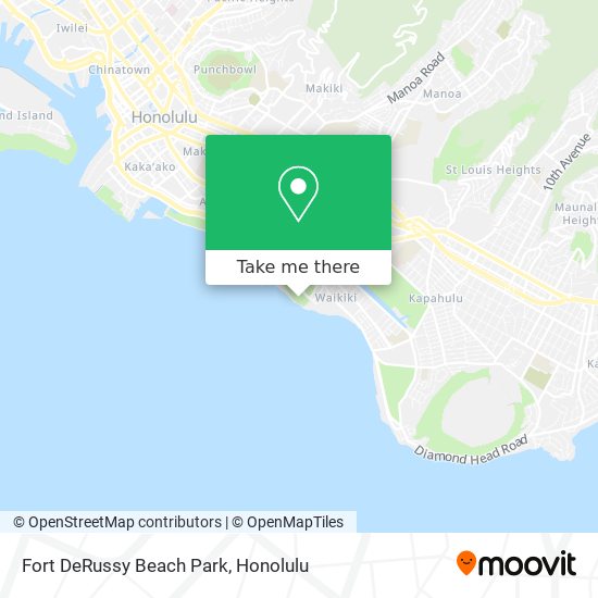 Fort DeRussy Beach Park map