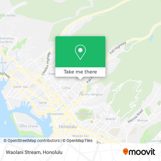 Waolani Stream map