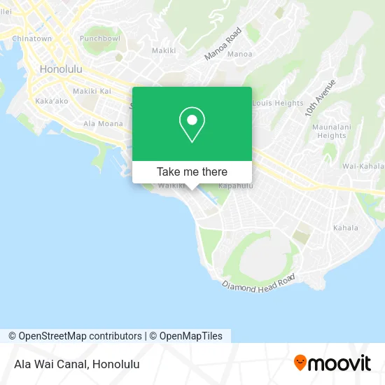 Ala Wai Canal map