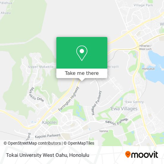 Tokai University West Oahu map