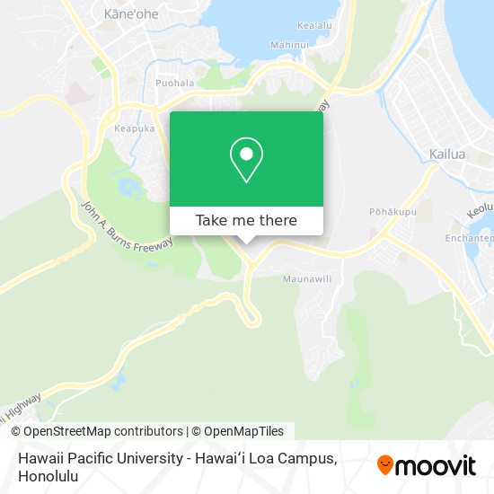 Hawaii Pacific University - Hawaiʻi Loa Campus map