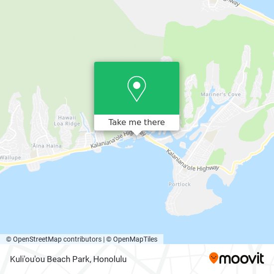 Kuli'ou'ou Beach Park map