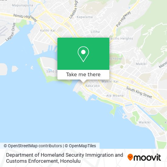 Department of Homeland Security Immigration and Customs Enforcement map
