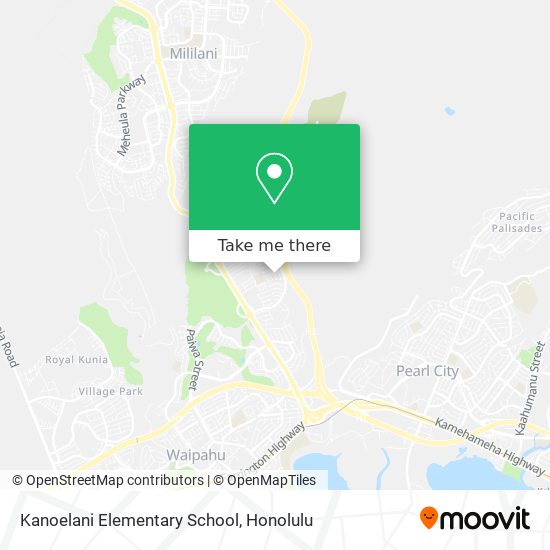 Mapa de Kanoelani Elementary School