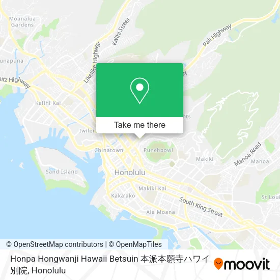Mapa de Honpa Hongwanji Hawaii Betsuin 本派本願寺ハワイ別院