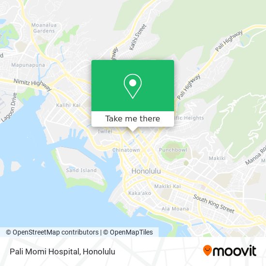 Pali Momi Hospital map