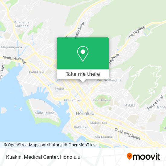 Mapa de Kuakini Medical Center