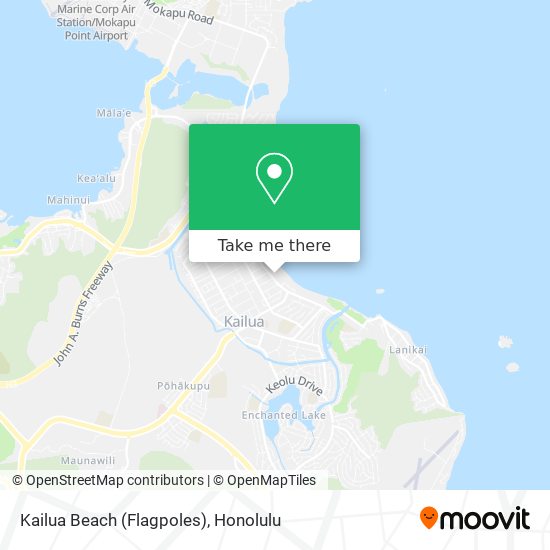 Kailua Beach (Flagpoles) map