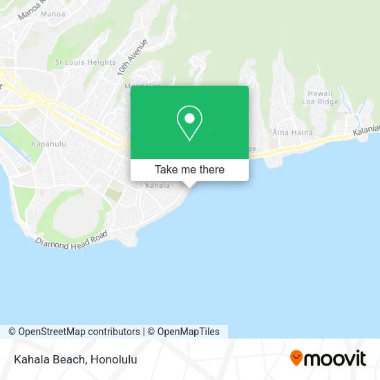 Kahala Beach map