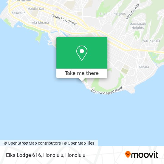 Mapa de Elks Lodge 616, Honolulu