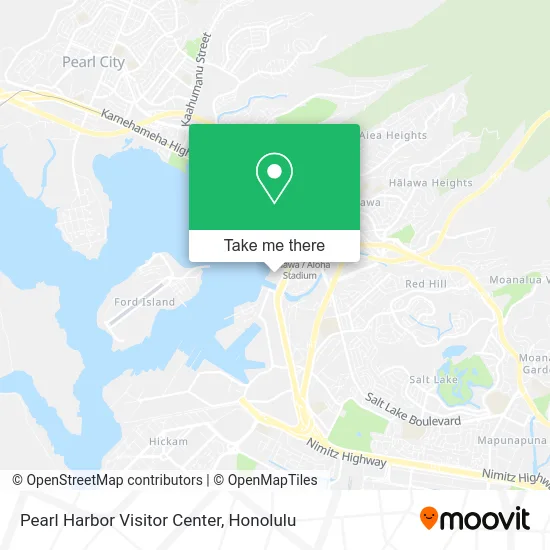 Pearl Harbor Visitor Center Map How To Get To Pearl Harbor Visitor Center In Honolulu By Bus?