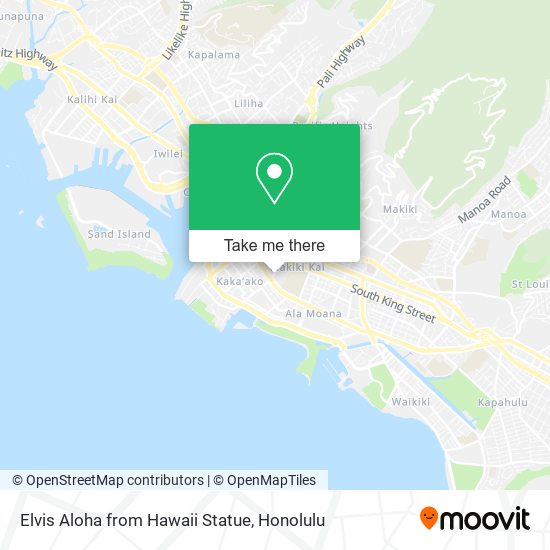 Elvis  Aloha from Hawaii  Statue map