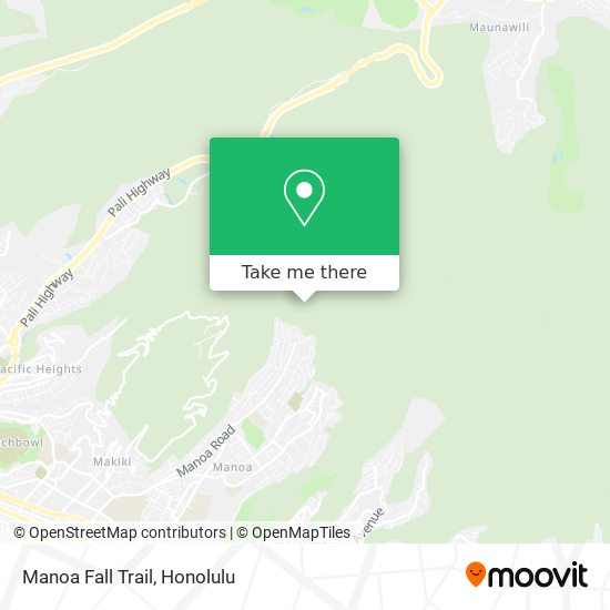 Manoa Fall Trail map