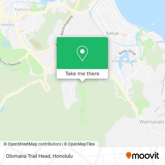 Olomana Trail Head map