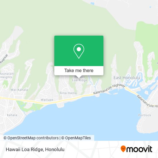 Hawaii Loa Ridge map