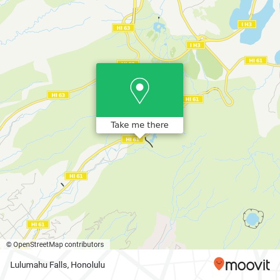 Lulumahu Falls map