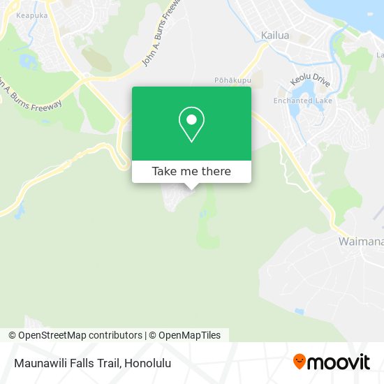 Maunawili Falls Trail map