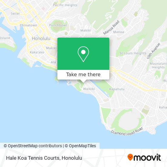 Hale Koa Tennis Courts map