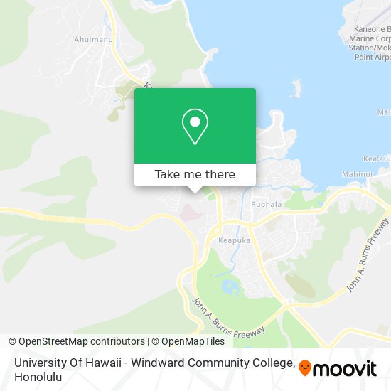 Mapa de University Of Hawaii - Windward Community College