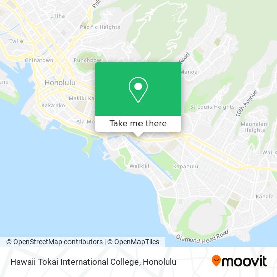 Mapa de Hawaii Tokai International College