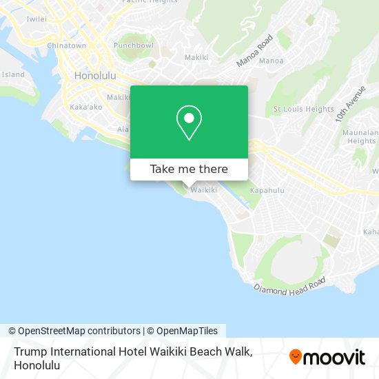 Trump International Hotel Waikiki Beach Walk map