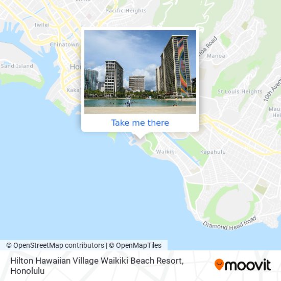 Hilton Hawaiian Village Waikiki Beach Resort map