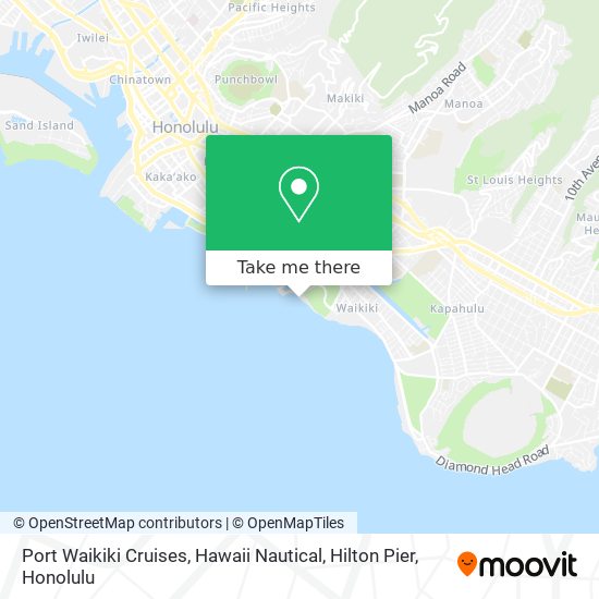 Port Waikiki Cruises, Hawaii Nautical, Hilton Pier map