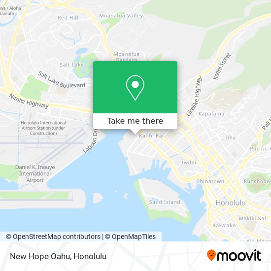 Mapa de New Hope Oahu