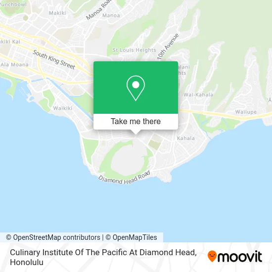 Culinary Institute Of The Pacific At Diamond Head map