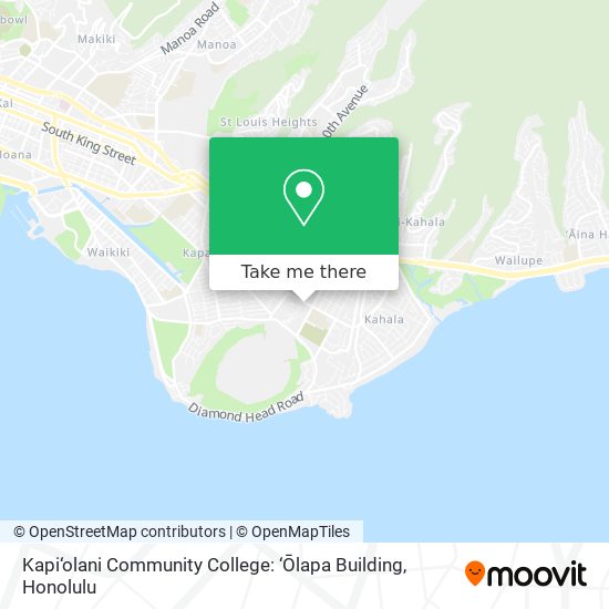 Mapa de Kapi‘olani Community College: ‘Ōlapa Building
